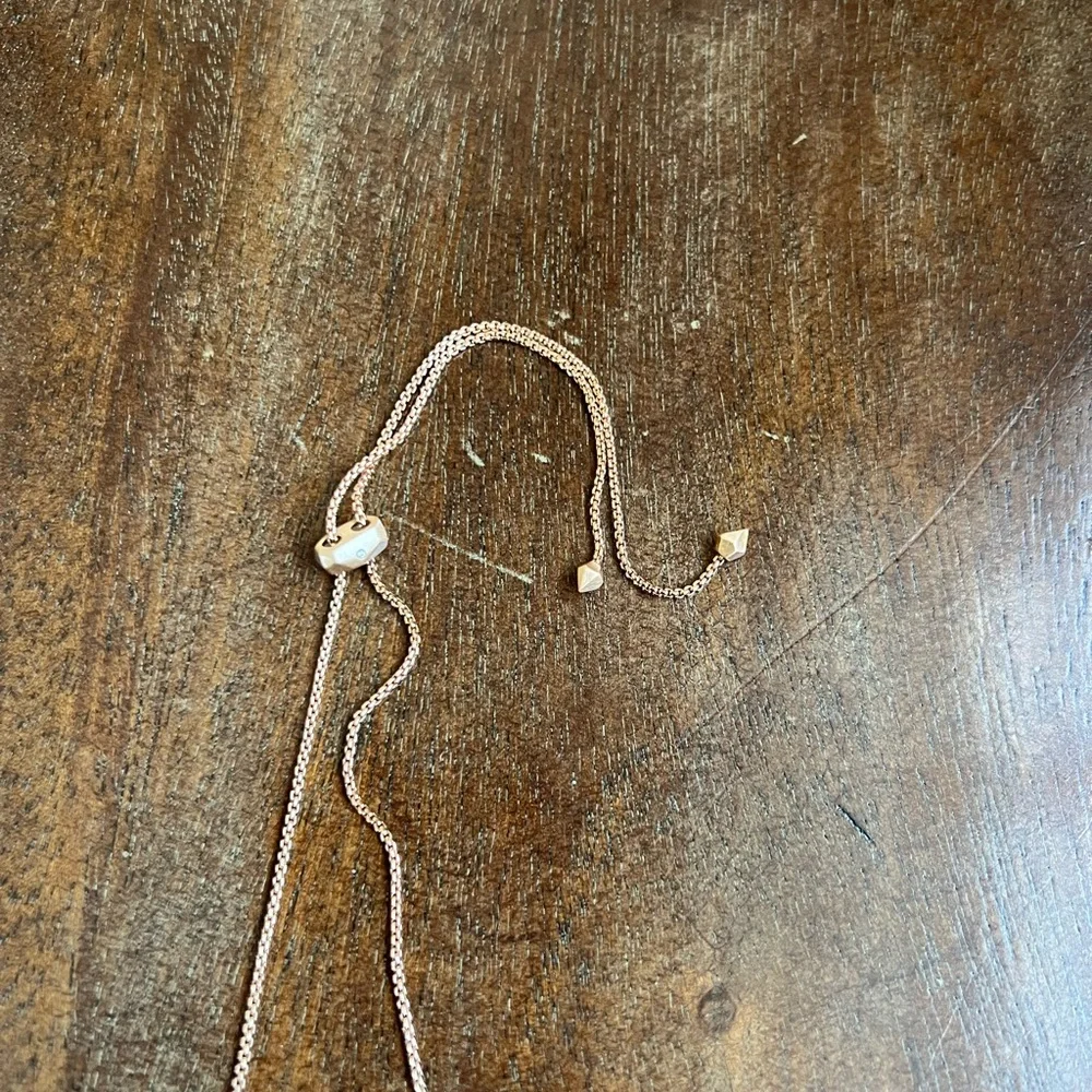 Kendra Scott Rose Gold Olive Necklace